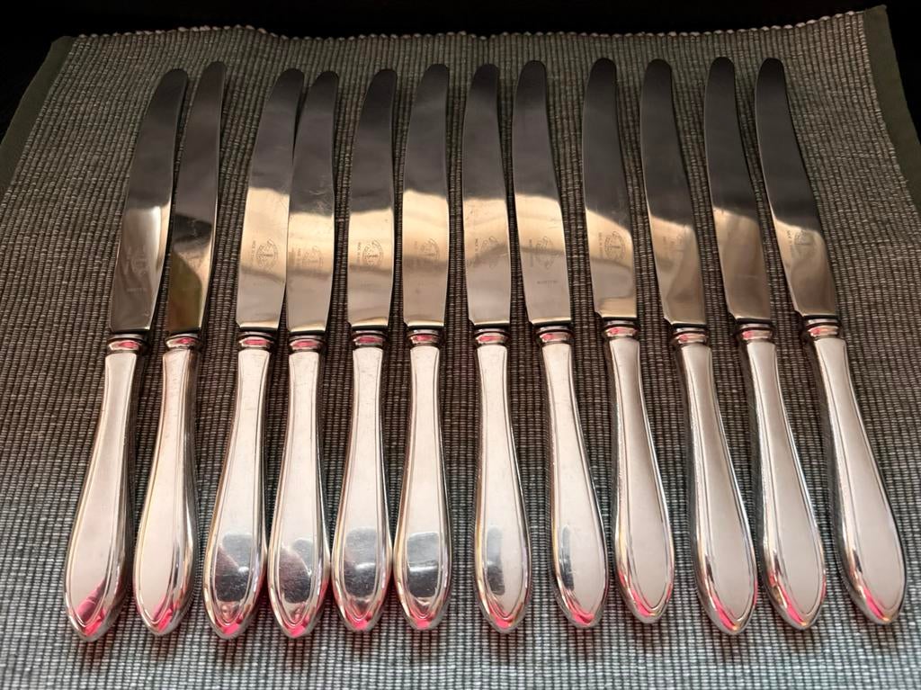 Keltum P2 Verzilverde Dinermessen, Ophalen of Verzenden, Gebruikt, Zilver