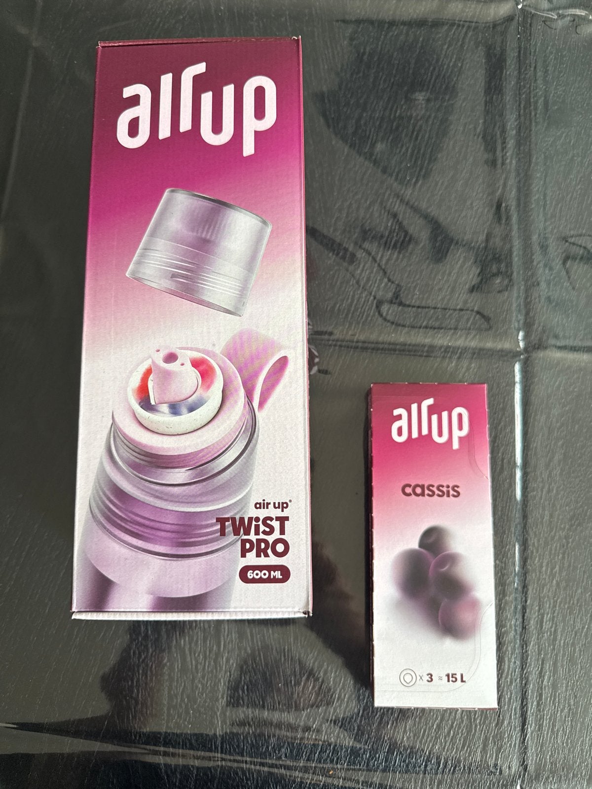 Air up fles met cassis pods - Nieuw in doos, Overige typen, Paars, Kunststof, Nieuw
