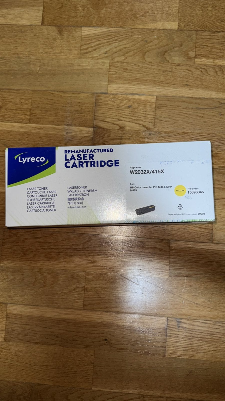 Lyreco Remanufactured Laser Cartridge W2032X/415X Geel, Verzenden, Nieuw
