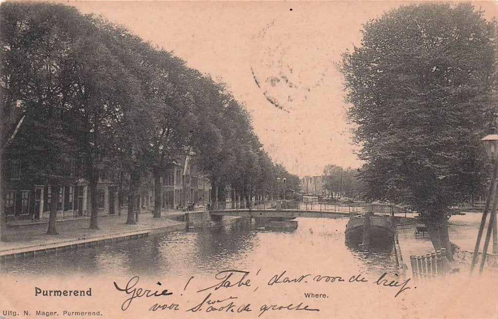 702-498-045 Purmerend Where, Verzamelen, Ophalen of Verzenden, Voor 1920, Noord-Holland