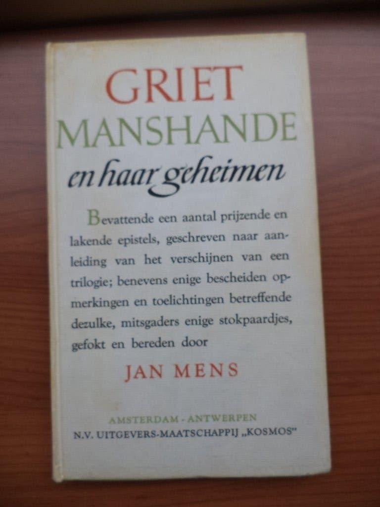 Griet Manshande en haar geheimen, JAN MENS, 1952, Ophalen of Verzenden, Gelezen