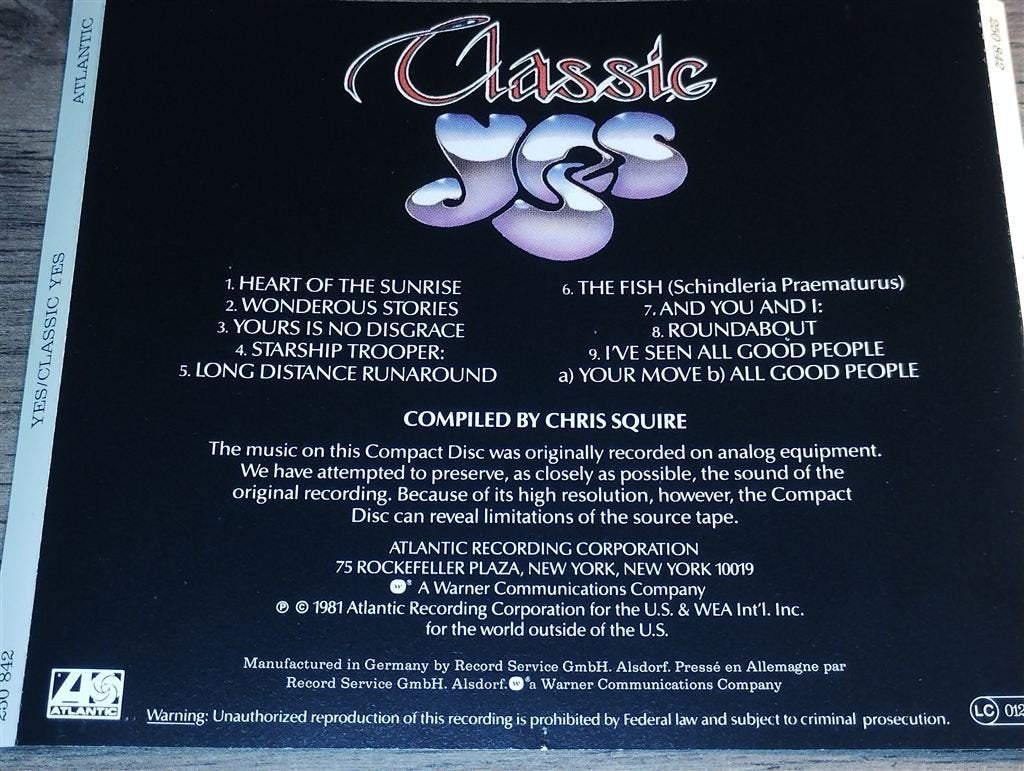 Yes ‎- Classic Yes, Ophalen of Verzenden, Zo goed als nieuw, Poprock