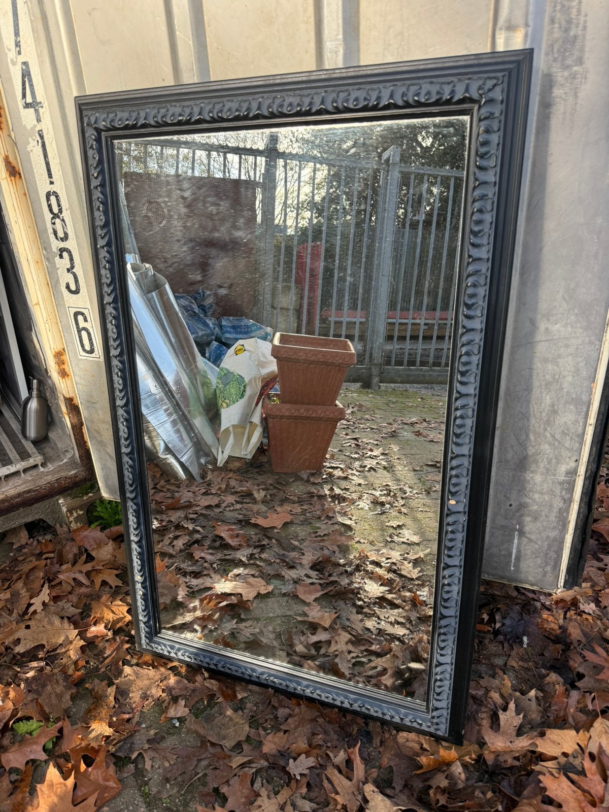 (kappers) spiegel - zwart - 70x110 cm - 10 stuks, Huis en Inrichting, Ophalen, Gebruikt, 100 tot 150 cm, X