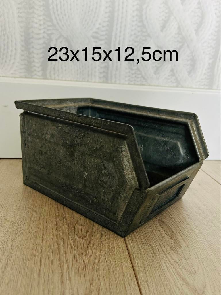 Industriële ijzeren bak - Opslag & Decoratie, Overige materialen, Gebruikt, Mand, Ophalen of Verzenden