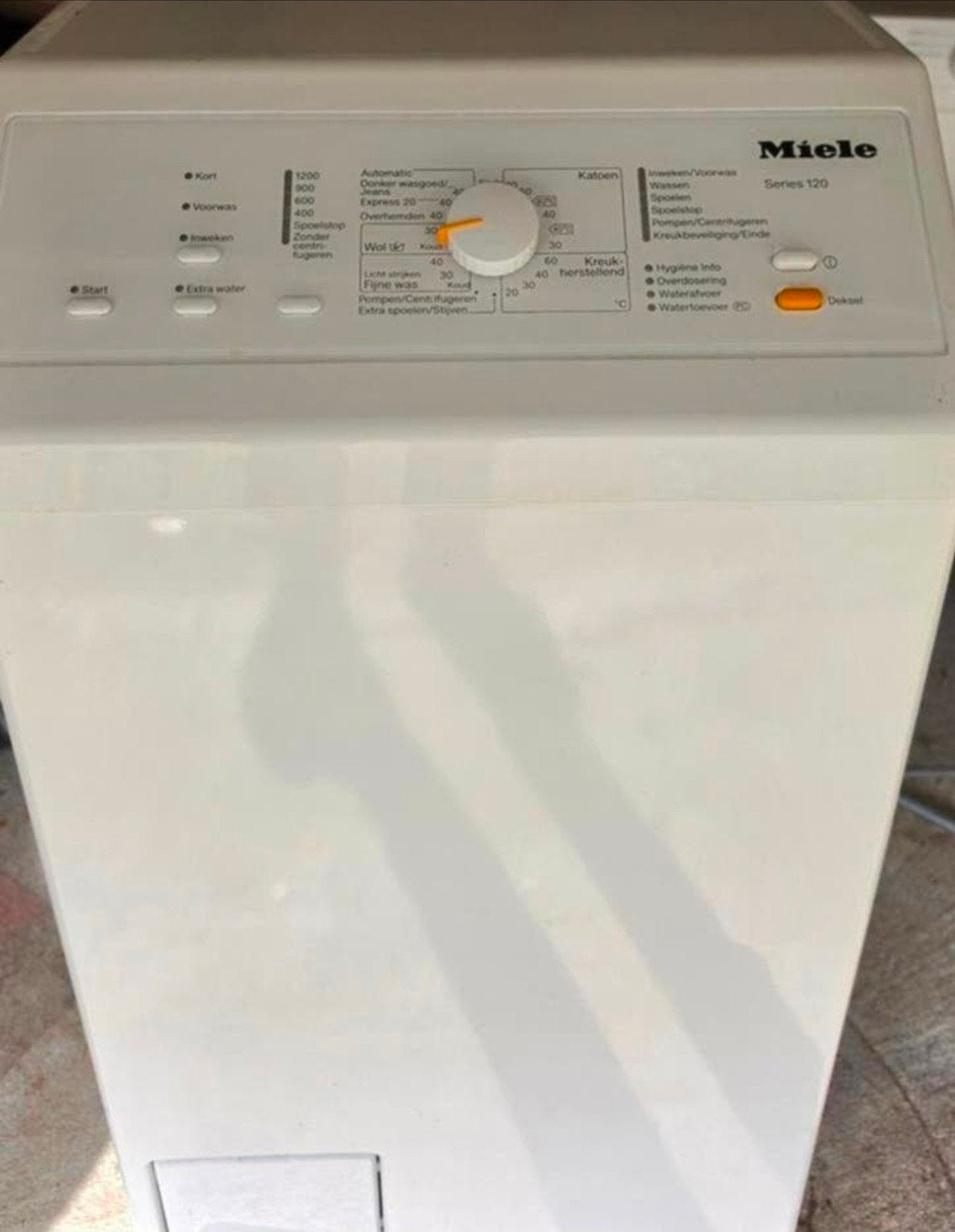 Miele bovenlader zgan 2021, Witgoed en Apparatuur, Ophalen, 1200 tot 1600 toeren, Zo goed als nieuw, Kort programma