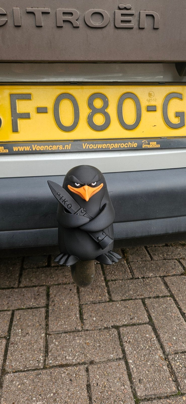 Trekhaakdop Piko de Pinguïn met mes, Ophalen of Verzenden