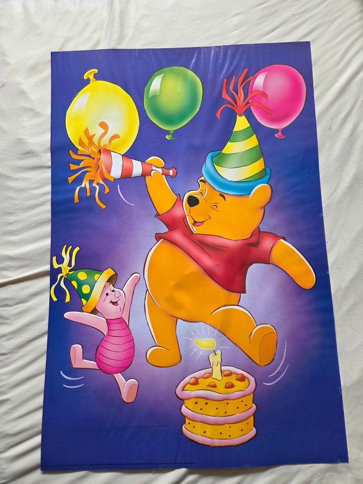 Vintage Disney Winnie de Poeh Knorretje Poster Verkerke 1997, Verzamelen, Rechthoekig Staand, Deurposter of groter, Ophalen of Verzenden