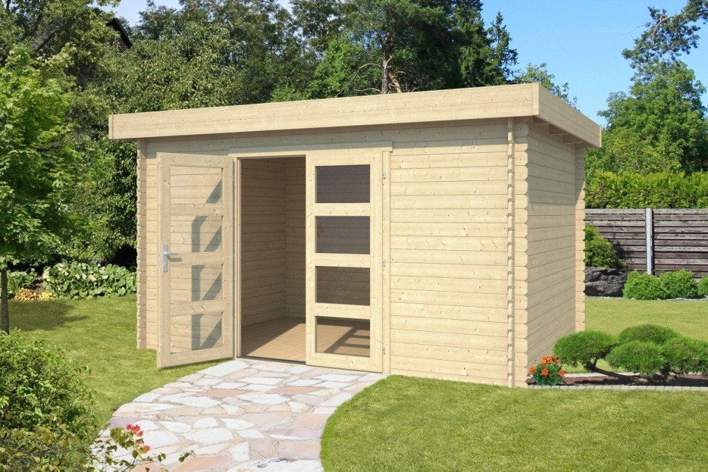 Blokhut Mikkel 380x275 Onbehandeld vuren, Verzenden, Nieuw