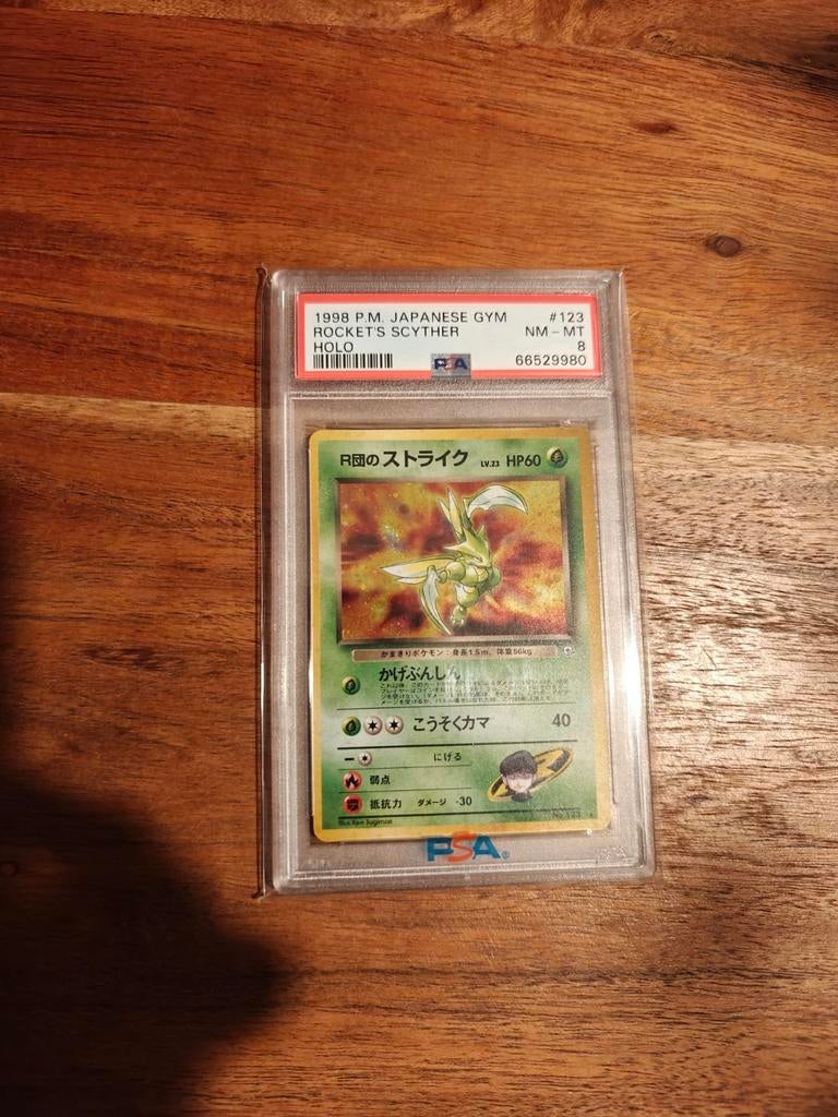 Rocket's Scyther 123 PSA 8, Ophalen of Verzenden, Zo goed als nieuw, Losse kaart