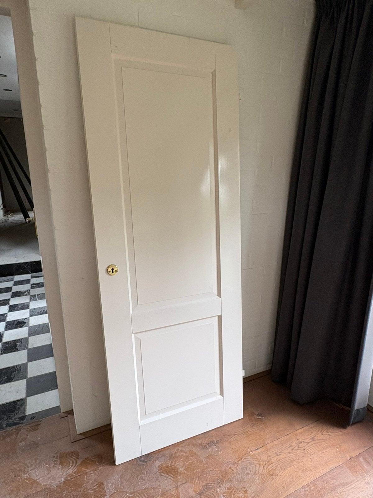 Hardhouten deur 73 x 201 cm rechtsdraaiend, Ophalen, Minder dan 80 cm, Binnendeur, Zo goed als nieuw