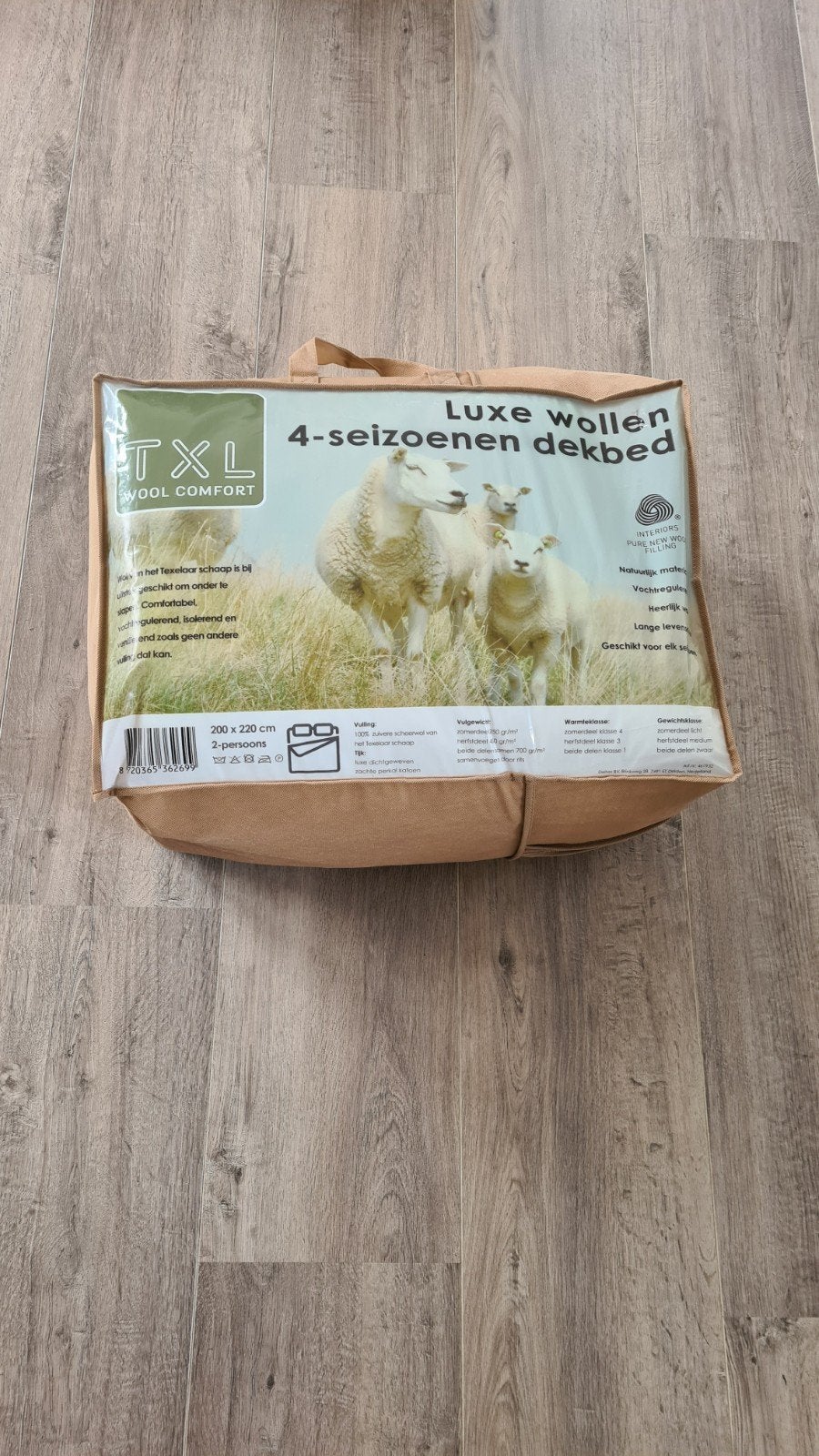 Luxe wollen 4 seizoenen dekbed 200x220 van TXl wool comfort, Wit, Tweepersoons, Ophalen of Verzenden, Deken of Dekbed