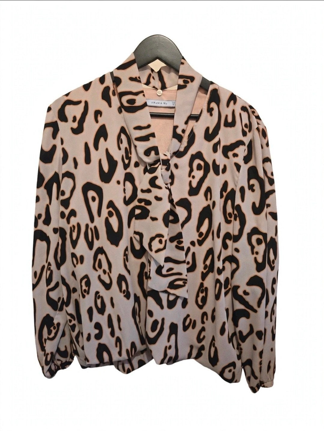 AMaNIA Mo Blouse met Luipaardprint - Maat 46, Verzenden, Beige, Maat 46/48 (XL) of groter, Zo goed als nieuw