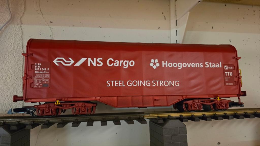 Ns cargo wagon, speciaal gemaakt. Past bij lgb ., Hobby en Vrije tijd, Modeltreinen | Overige schalen, Gelijkstroom, Ophalen of Verzenden