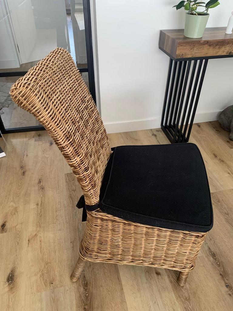 Rieten eetkamer stoelen, Huis en Inrichting, Ophalen, Gebruikt, Bruin, Vijf, Zes of meer stoelen