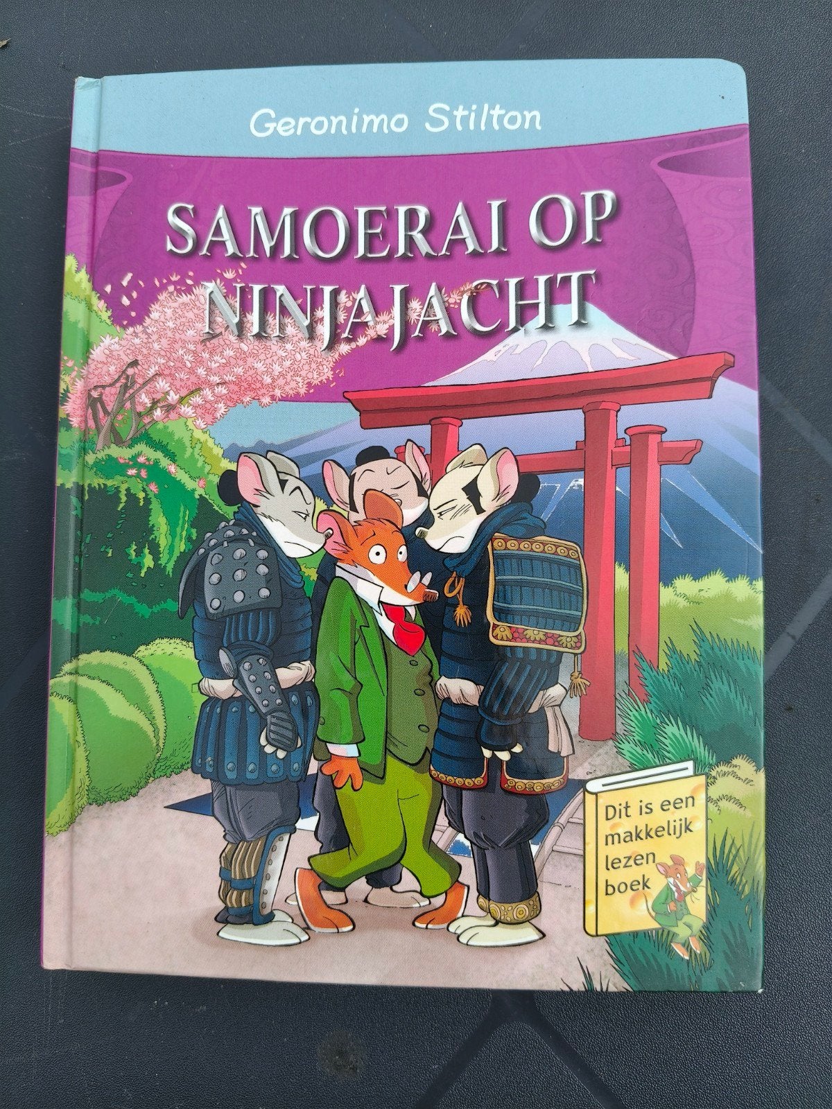 Geronimo Stilton: Samoerai op Ninjajacht (Makkelijk Lezen), Ophalen of Verzenden, Zo goed als nieuw, Geronimo Stilton, Fictie algemeen