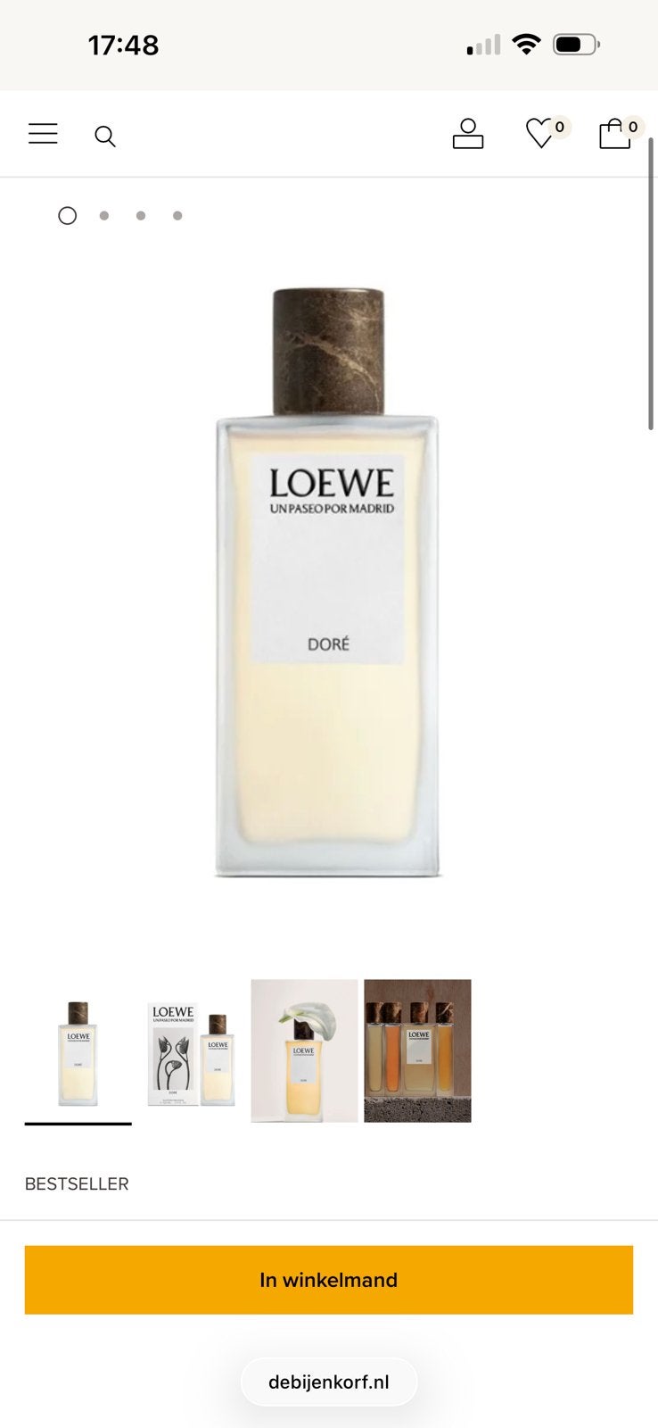 loewe dore parfum GEZOCHT, Ophalen