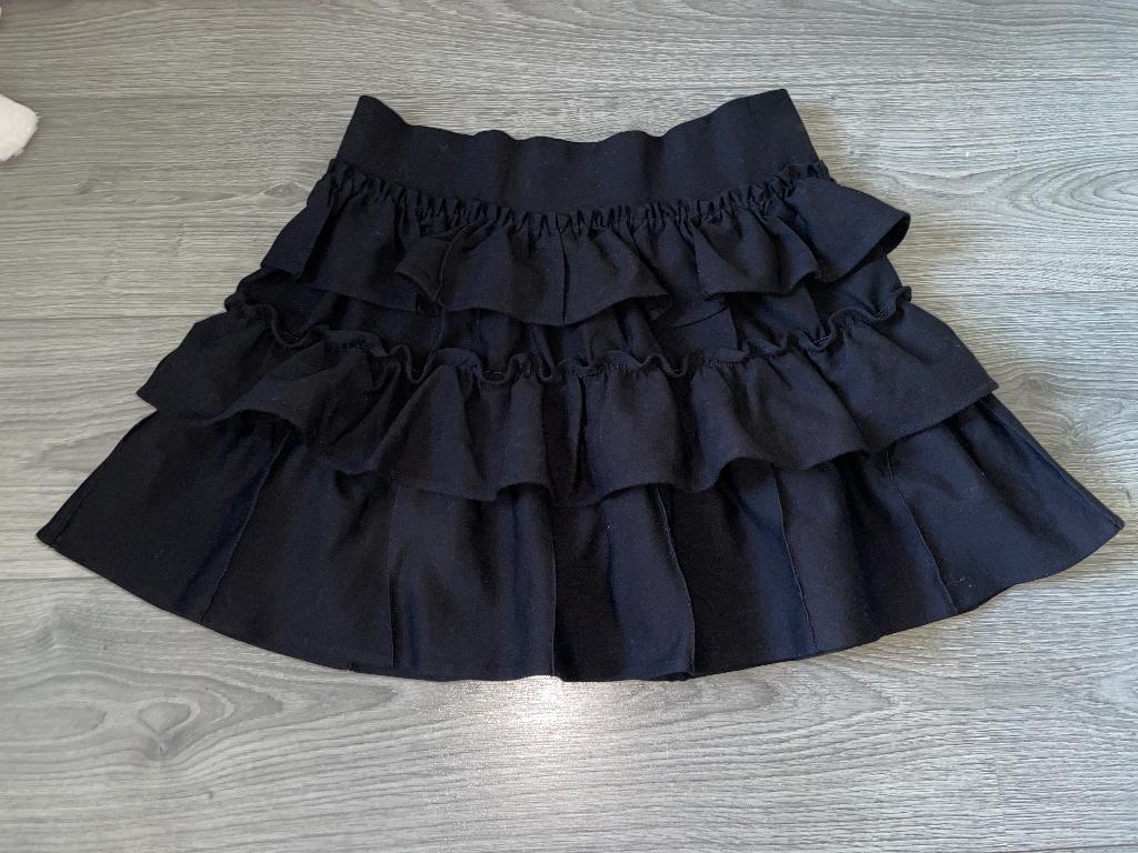 NIKKIE zwarte ruffle layer rok skirt mt 38, Kleding | Dames, Maat 38/40 (M), Zwart, Ophalen of Verzenden, Zo goed als nieuw