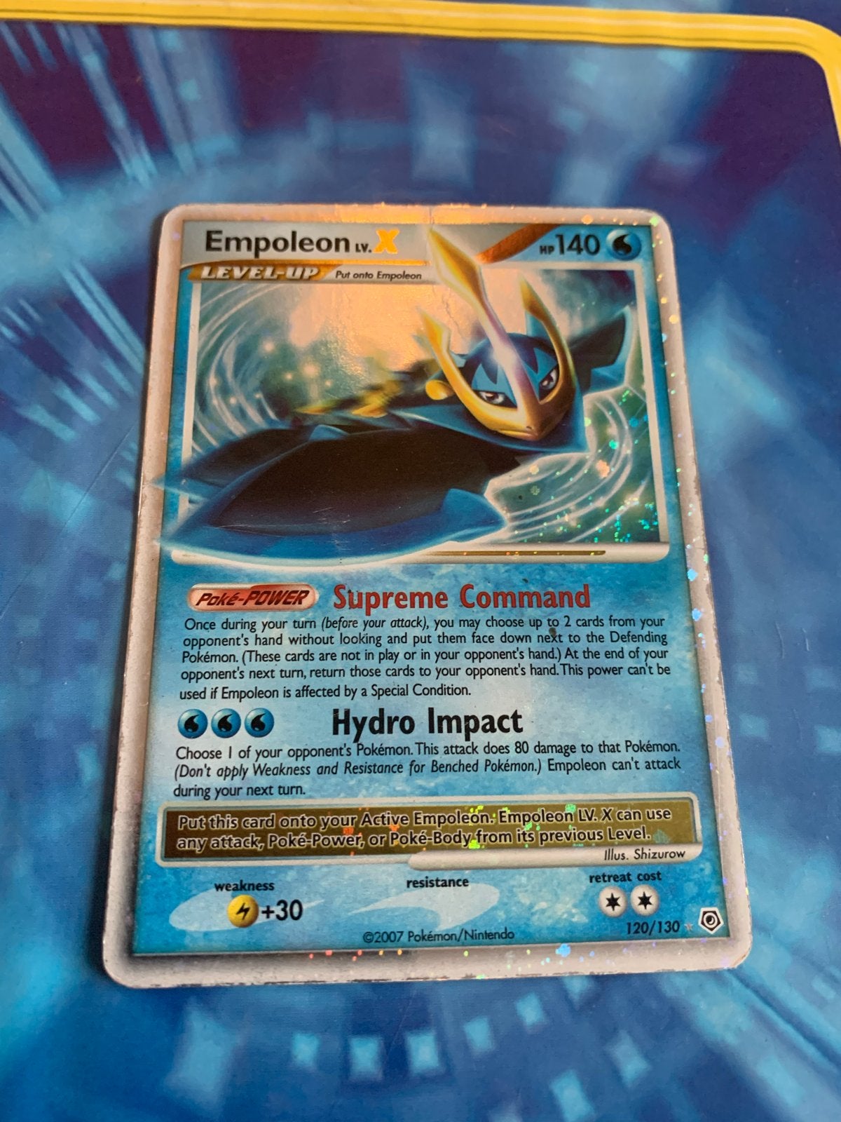 Empoleon LV.X Pokémon Kaart - Platinum Base Set, Ophalen of Verzenden, Gebruikt, Losse kaart