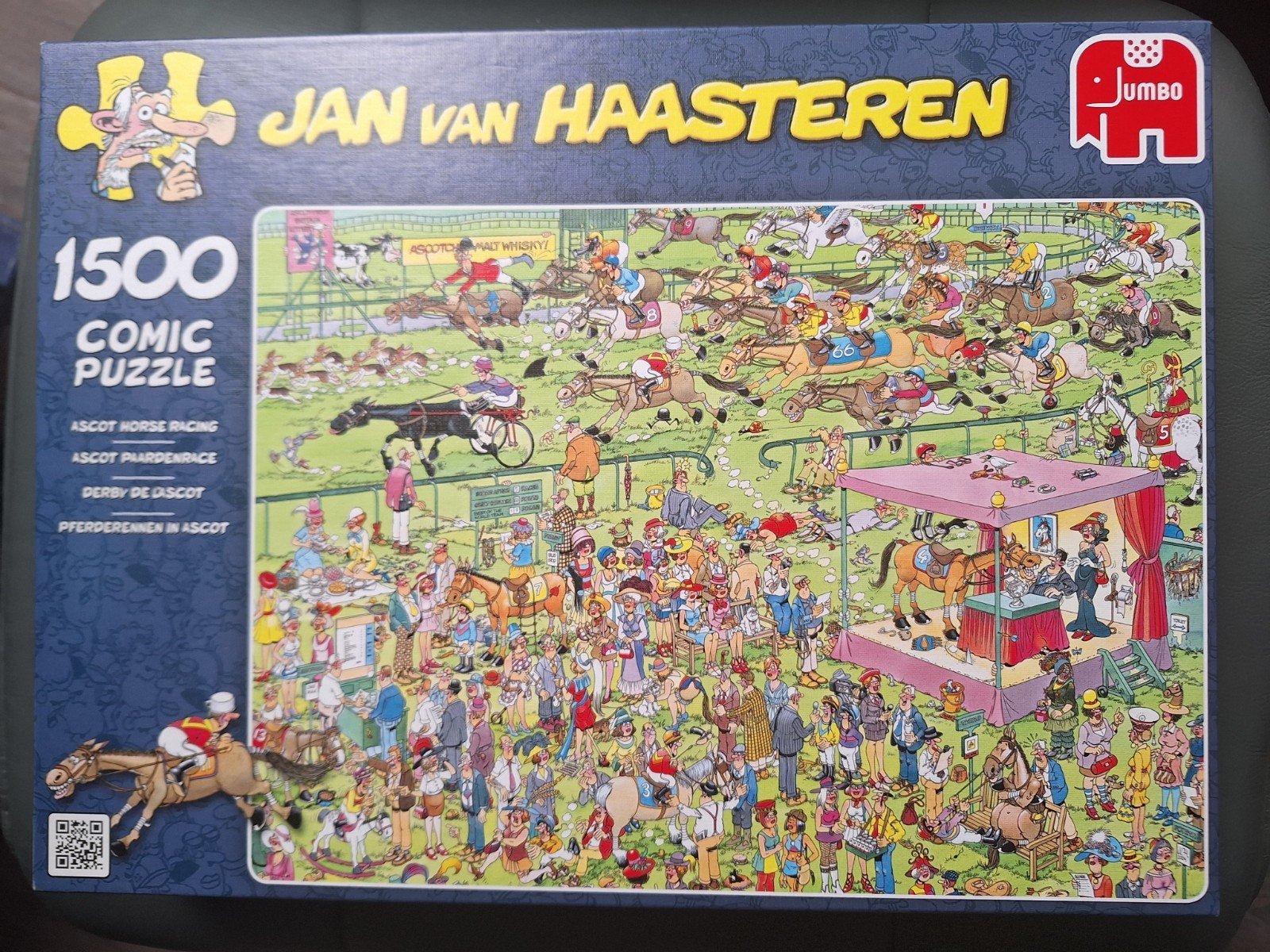 Jan van Haasteren - Ascot Paardenrace (1500 stukjes), Ophalen, 500 t/m 1500 stukjes, Gebruikt, Legpuzzel