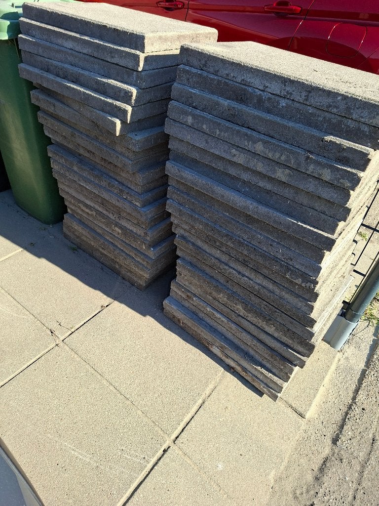 82 betontegels 60x40 cm – bijna 20 m²  – zelf afhalen, Tuin en Terras, Ophalen, Gebruikt