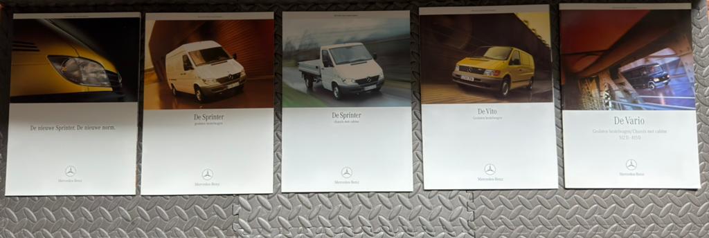 7x Mercedes Brochure MINT - Vario, Sprinter, Vito & V-Klasse, Ophalen of Verzenden