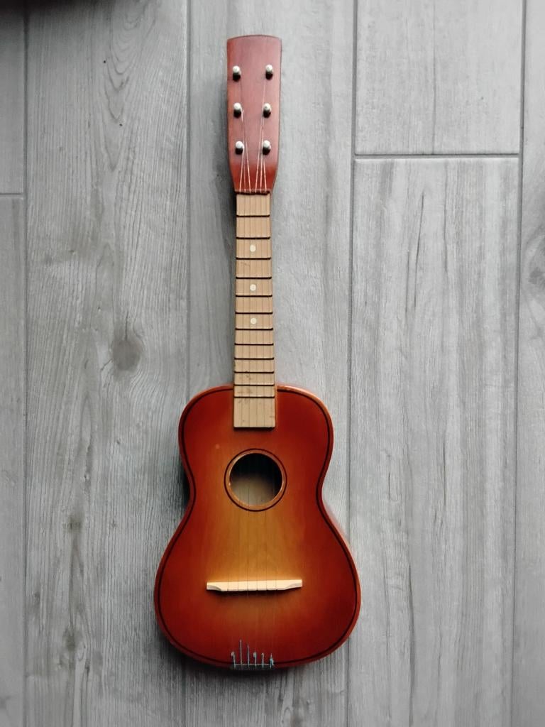 Kleine Houten Gitaar - Decoratief of Speelgoed, Ophalen of Verzenden, Gebruikt