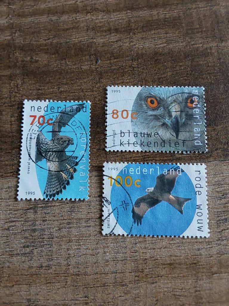 Nvph 1649-1651 Natuur en milieu,  roofvogels ( gest), Postzegels en Munten, Postzegels | Nederland, Ophalen of Verzenden