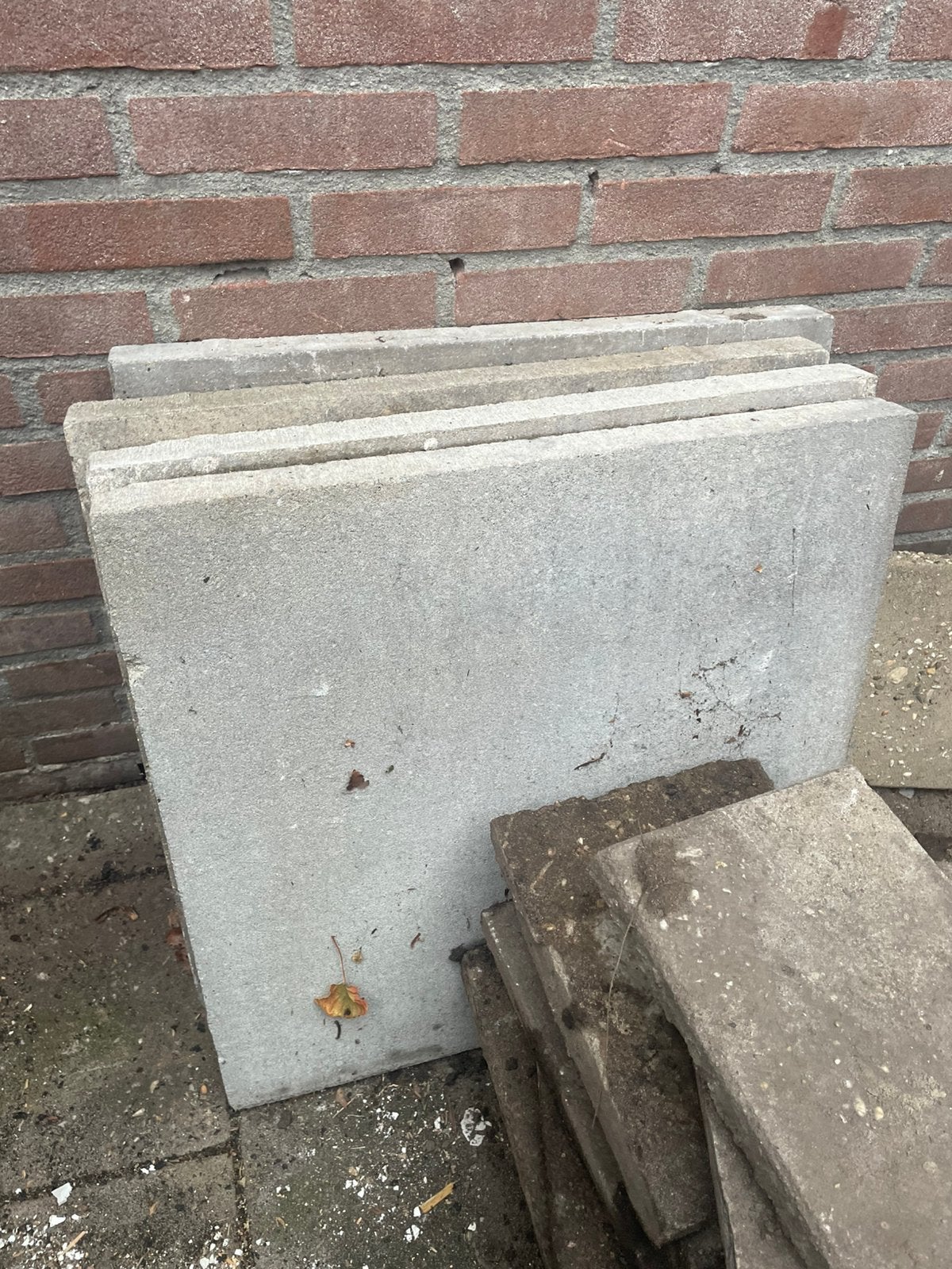 4 x. Tegels 60x60 voor parasol voet, Tuin en Terras, Parasols, Ophalen, Gebruikt, Minder dan 1 meter, Overige typen