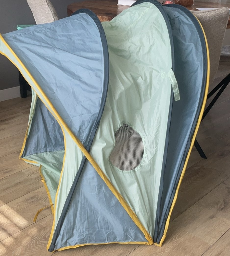 Bedtent, Ophalen, Zo goed als nieuw