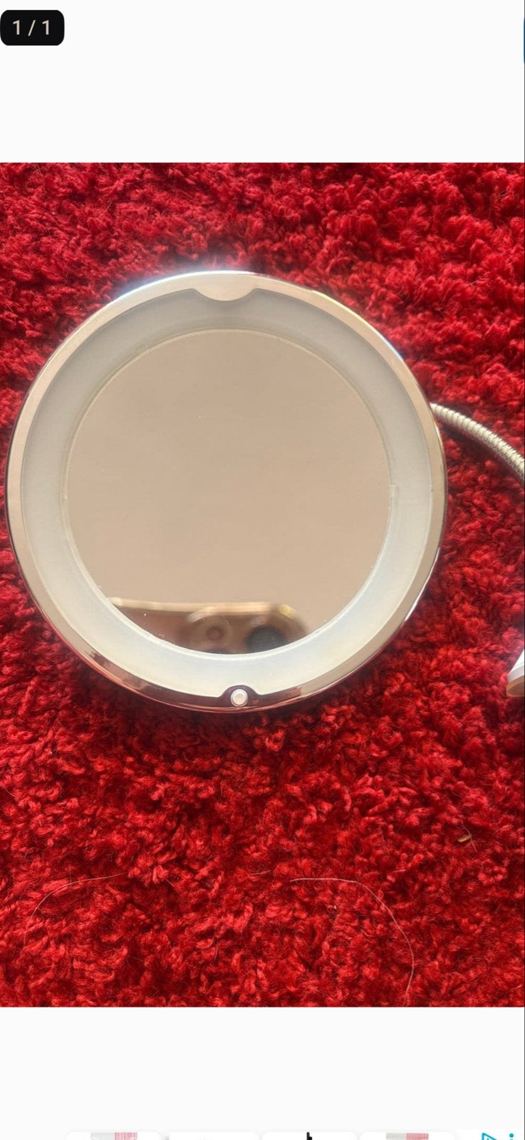 Ronde make-up spiegel met LED-verlichting, Ophalen, Minder dan 50 cm, Gebruikt, Rond