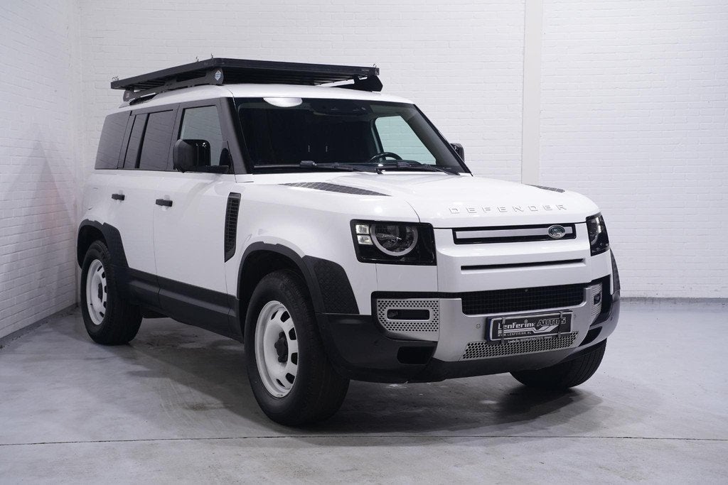 Land Rover Defender 3.0 D250 Grijs Kenteken 3-Zits Lang, Fro, Auto's, Automatische klimaatregeling, Gebruikt, Wit, Diesel