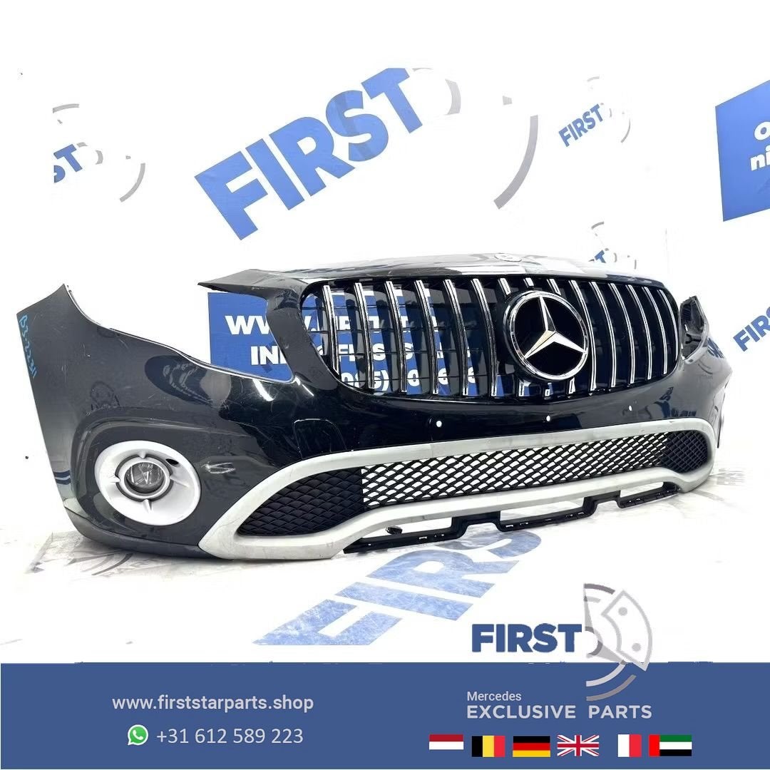 W156 BUMPER GLA COMPLEET X156 VOORBUMPER X156 ZWART WIT GRIJ, Gebruikt, -, Voor, Ophalen of Verzenden
