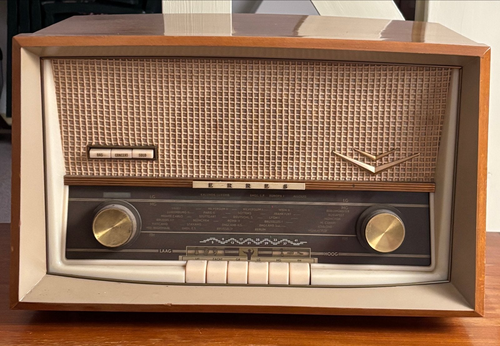 Erres Platenspeler Radio Combinatie - Vintage, Ophalen, Gebruikt, Platenspeler, Overige merken