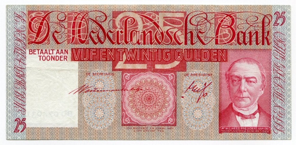25 Gulden Bankbiljet 1931 (PL 61 c1), Ophalen of Verzenden, 25 gulden, Los biljet