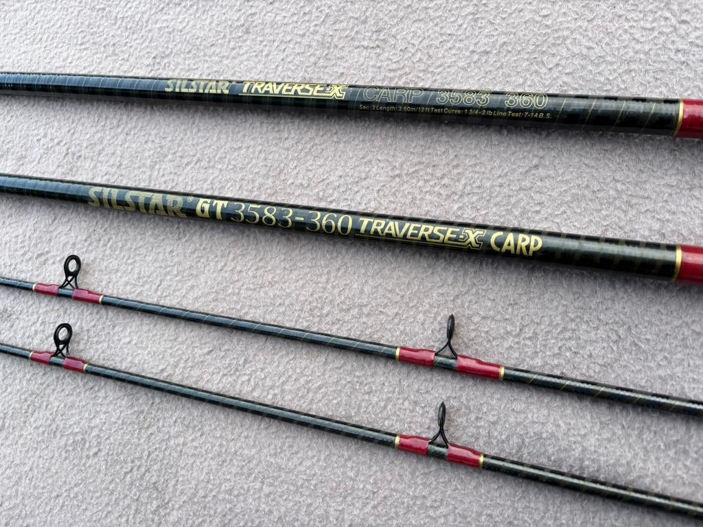 2 x silstar gt traverse x carp 12ft 1.75-2lbs karperhengels, Ophalen, Gebruikt, Werphengel
