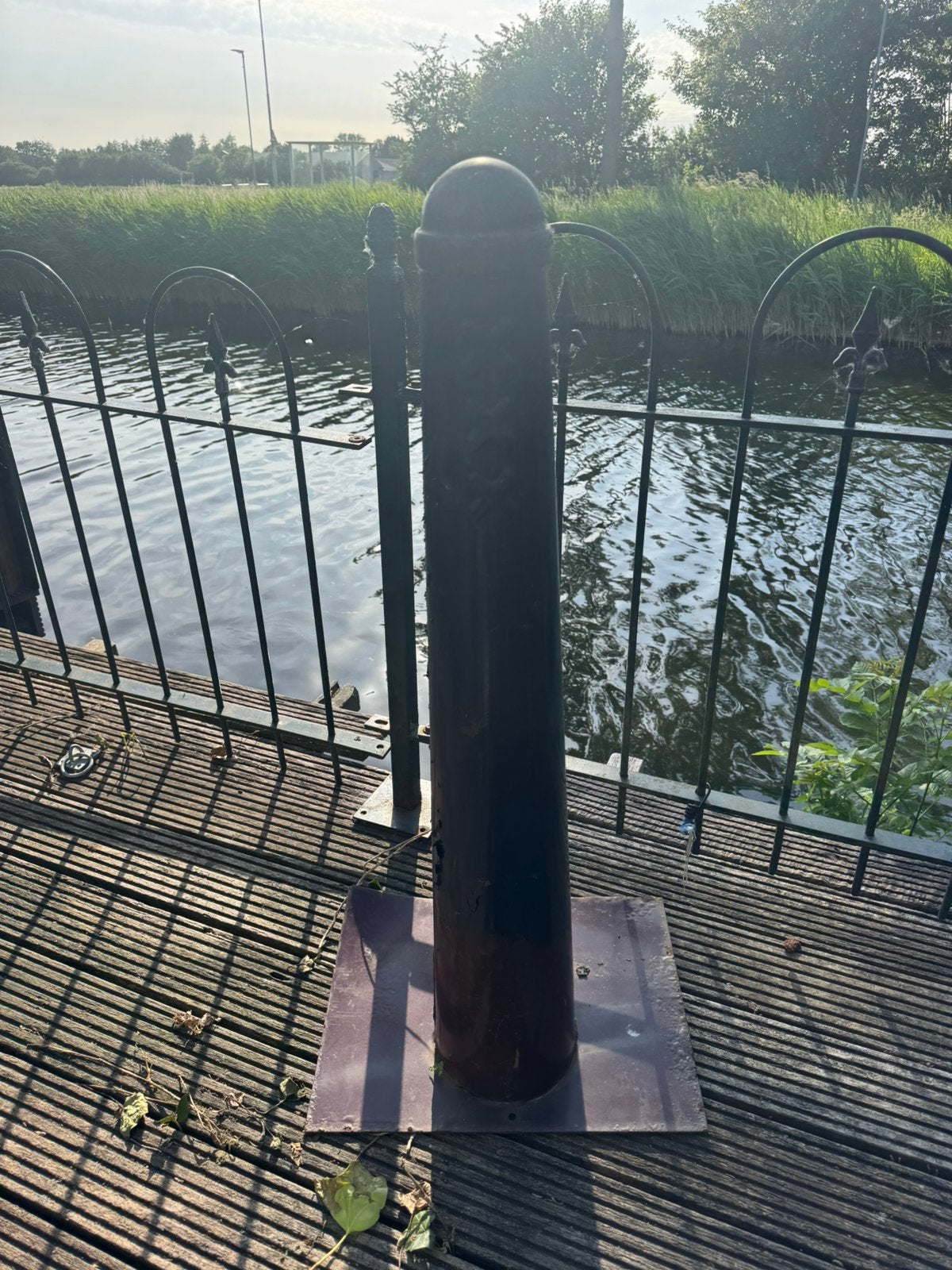 Originele amsterdamse paal, Tuin en Terras, Tuinhekken en Hekwerk, Ophalen, Zo goed als nieuw, IJzer, Sierhekwerk
