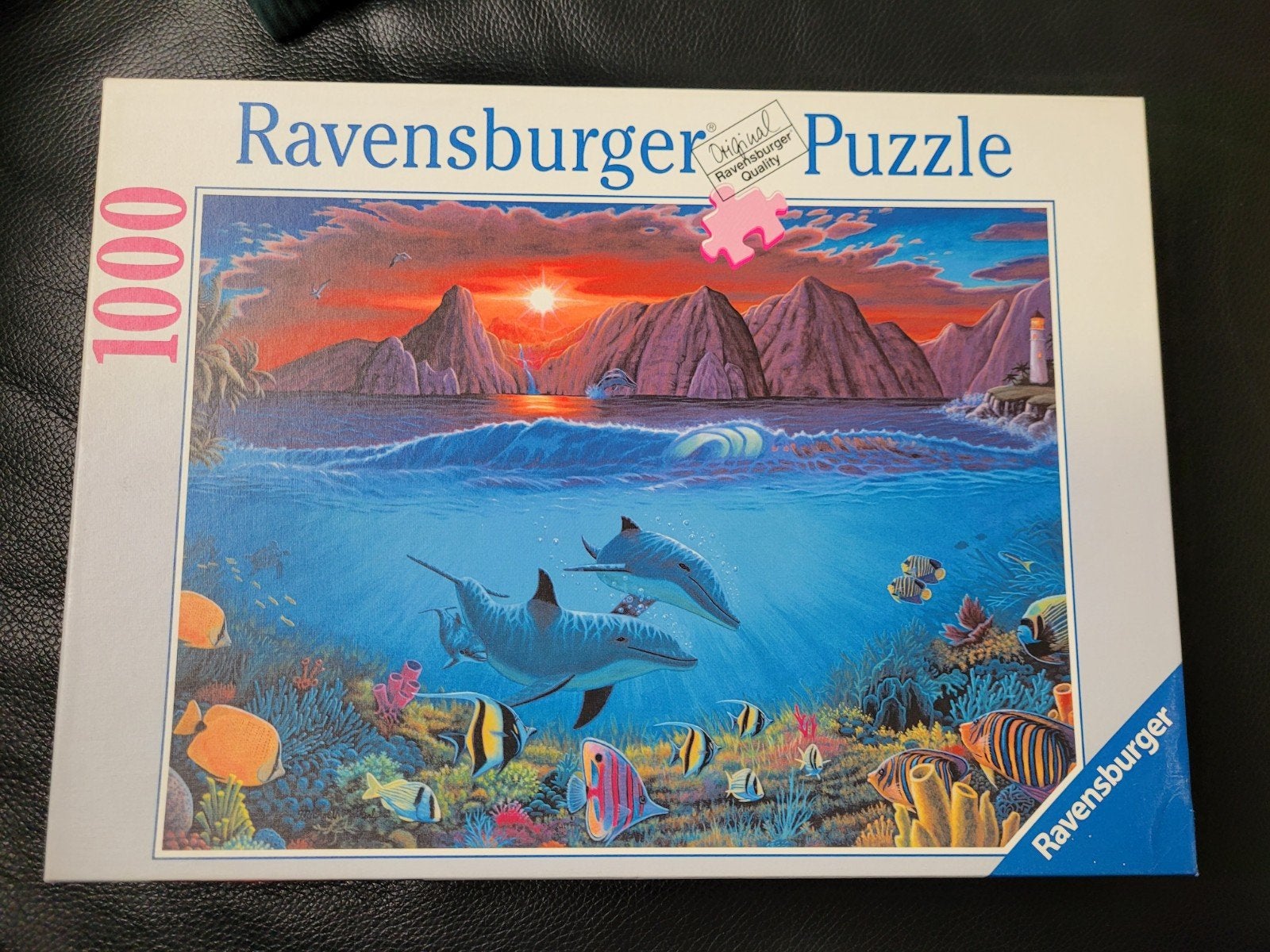 Ravensburger dolfijnen puzzel 1000 stukjes, Hobby en Vrije tijd, Ophalen of Verzenden, 500 t/m 1500 stukjes, Zo goed als nieuw