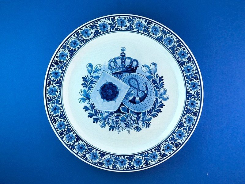 Porceleyne Fles 1937 Br Juliana Bernhard Koningshuis 25cm (3, Antiek en Kunst, Ophalen of Verzenden