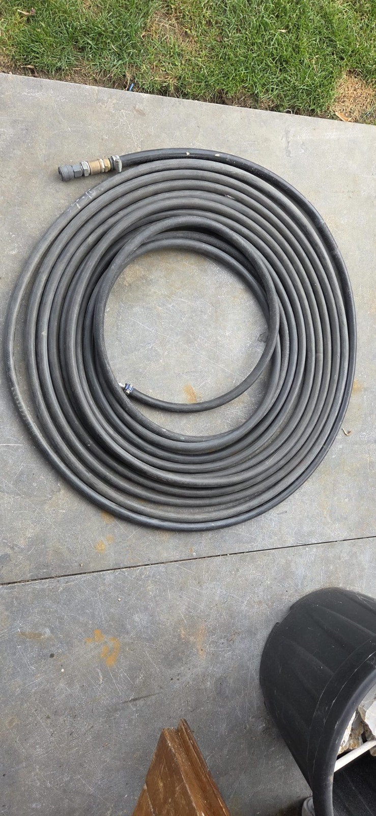 Luchtslang 19 meter met koppelingen, 20 mm dik, 100 liter of meer, Ophalen, Gebruikt