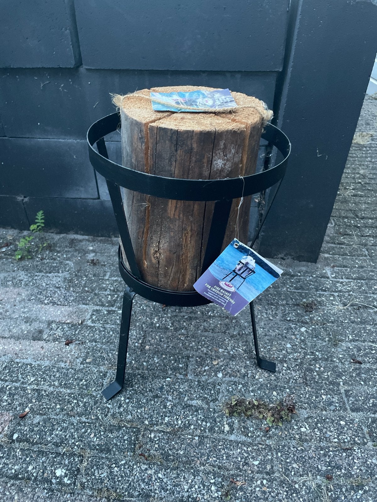 Zweedse fakkel met vuurkorf standaard, Ophalen, Nieuw, Vuurkorf