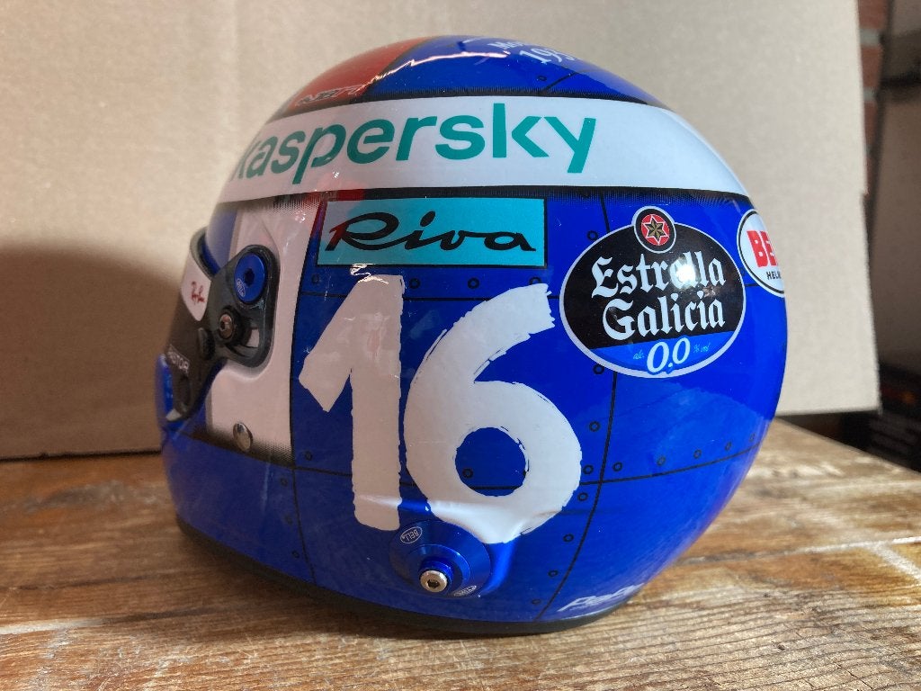 ✅ Charles Leclerc 1:2 helm Monaco 2021 Ferrari CL16 helmet, Ophalen of Verzenden, Nieuw, Formule 1