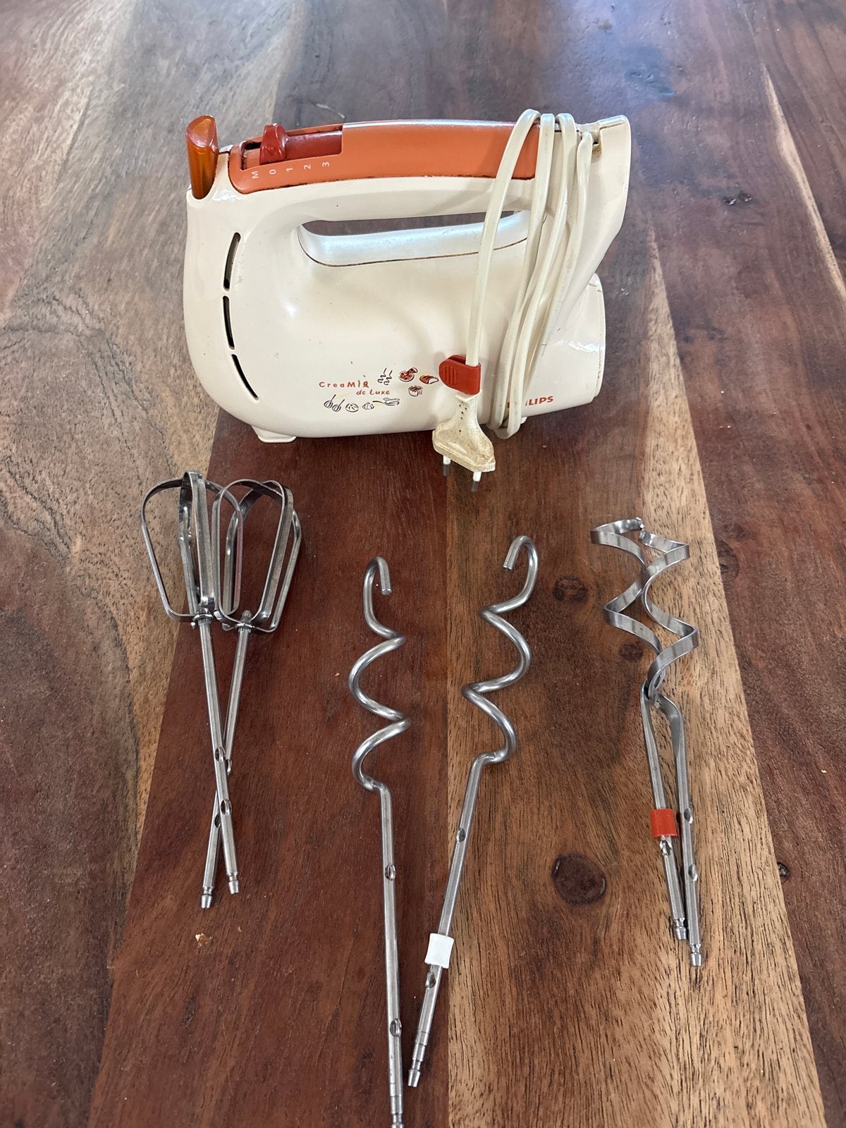 Philips Creamix de Luxe handmixer met diverse kloppers, Ophalen of Verzenden, Gebruikt