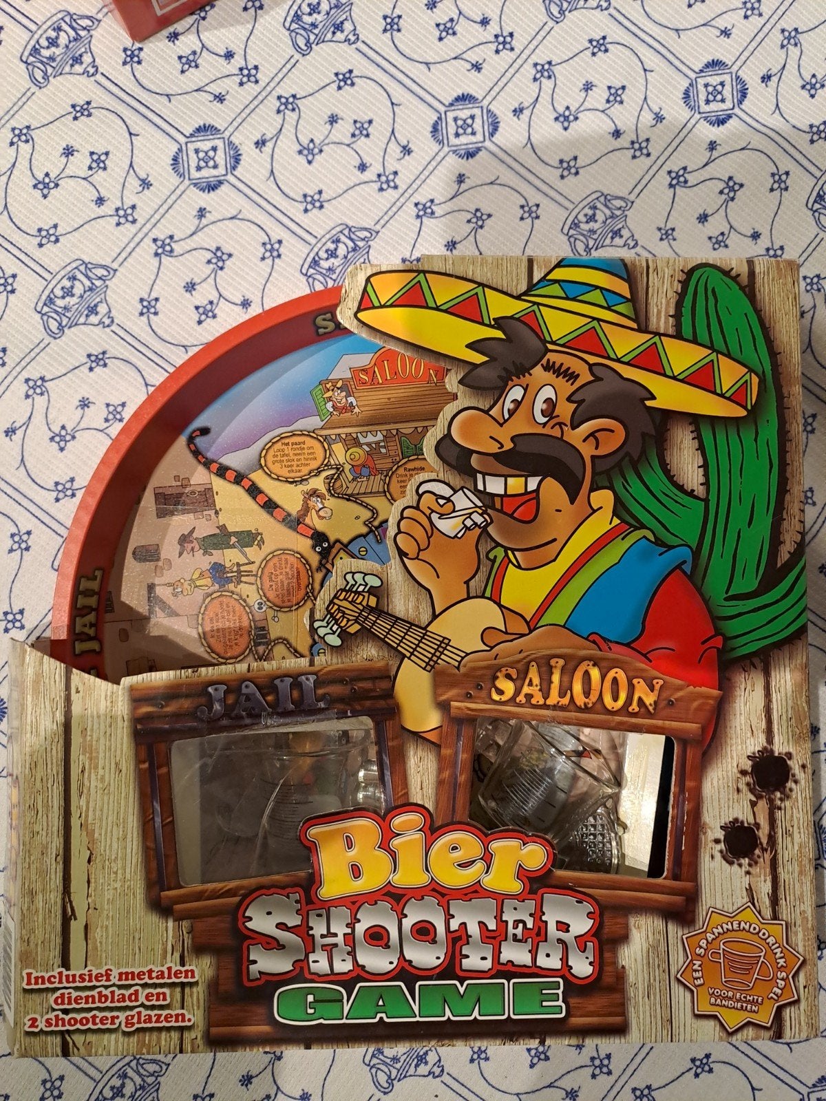 Bier Shooter Game - Drinkspel met Dienblad en Glazen, Vijf spelers of meer, Ophalen of Verzenden, Gebruikt