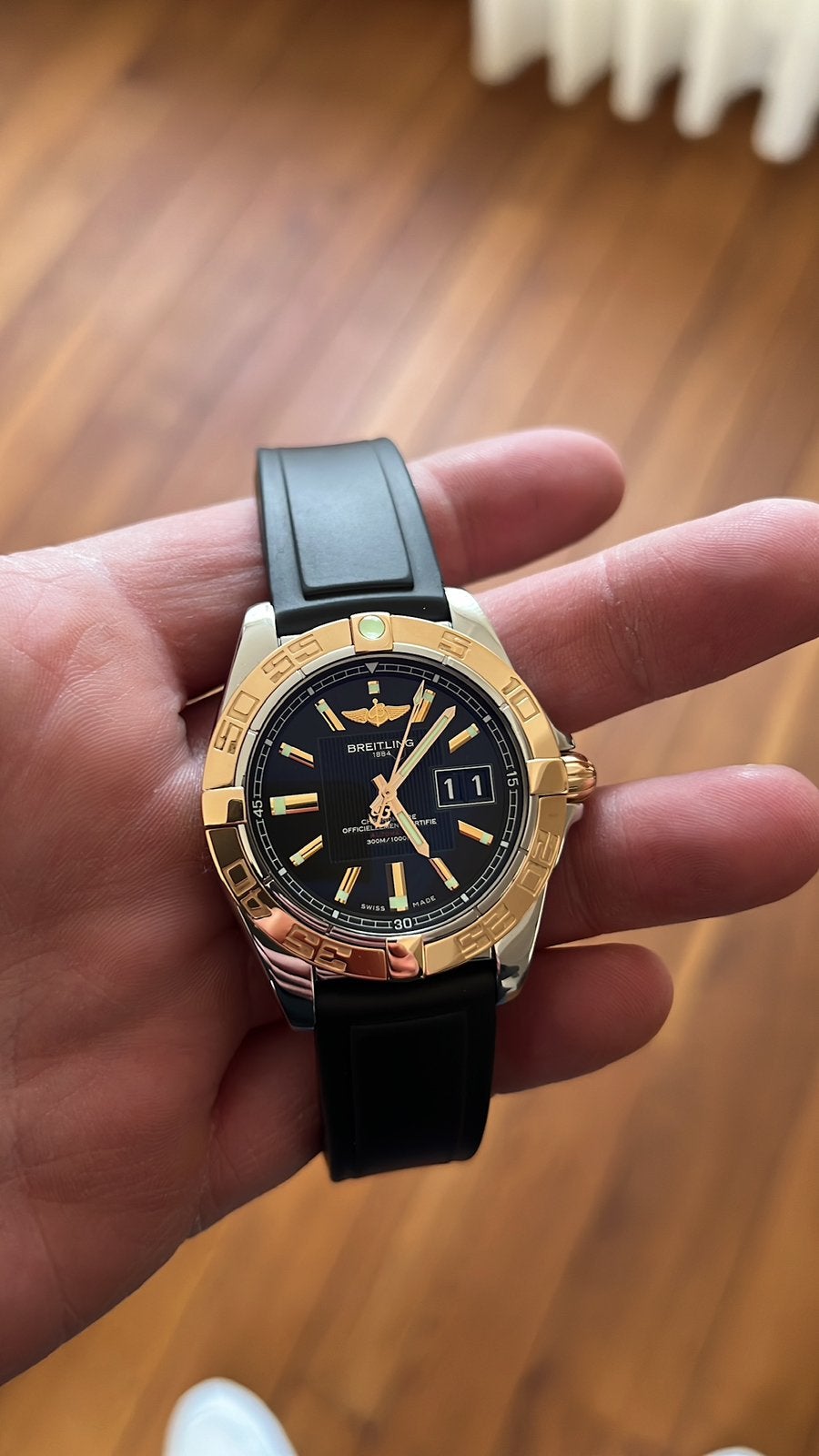 Breitling Galactic 18KRT goud C49350 41MM, Ophalen, Breitling, Polshorloge, Overige materialen