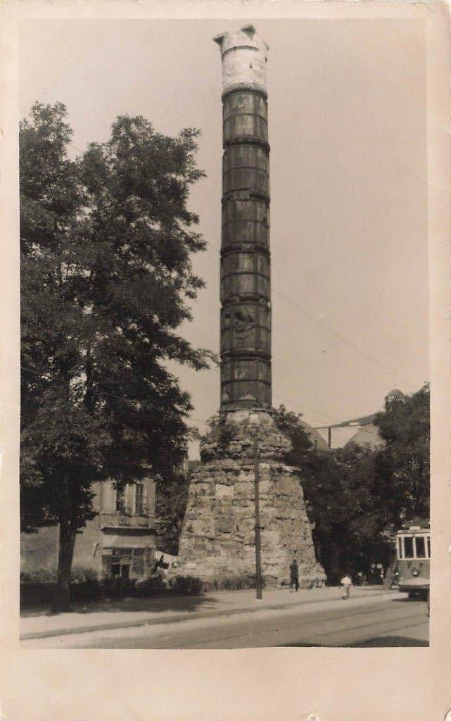 Istanbul, Zuil van Constantijn, tram, Ophalen of Verzenden, 1920 tot 1940, Ongelopen, Overig Europa