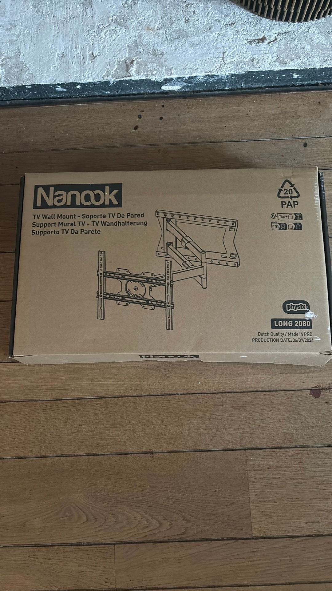 Nanook LONG 2080 TV muurbeugel 32-75 inch 80 cm arm, Ophalen, Zo goed als nieuw
