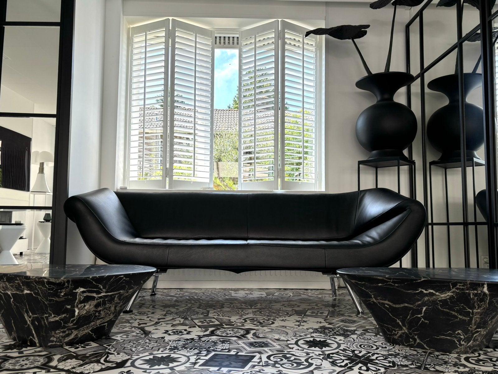 Polspotten Black Marble Design Salon / bijzettafel, 50 tot 100 cm, Pols potten ook moooi bij marcel wanders  eric kuster, Zo goed als nieuw