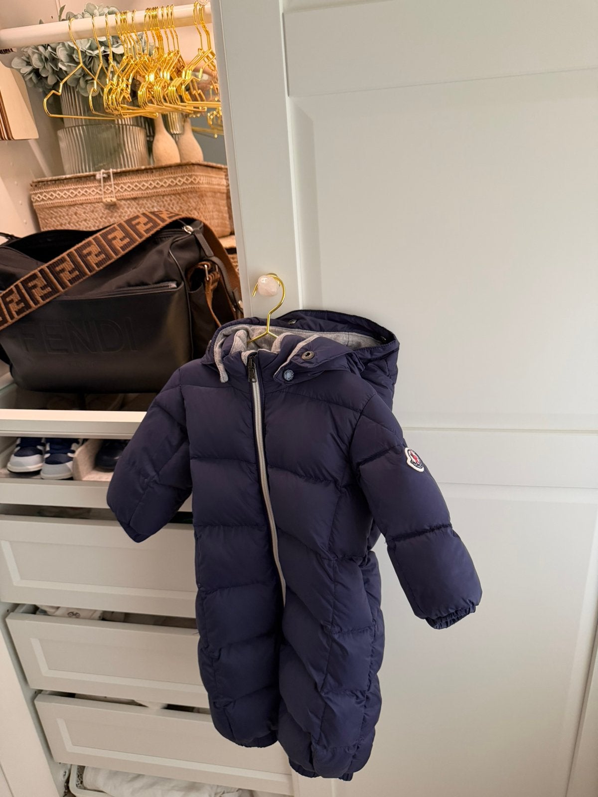 Moncler jasje baby, Ophalen of Verzenden, Zo goed als nieuw, Jongetje of Meisje, Jasje