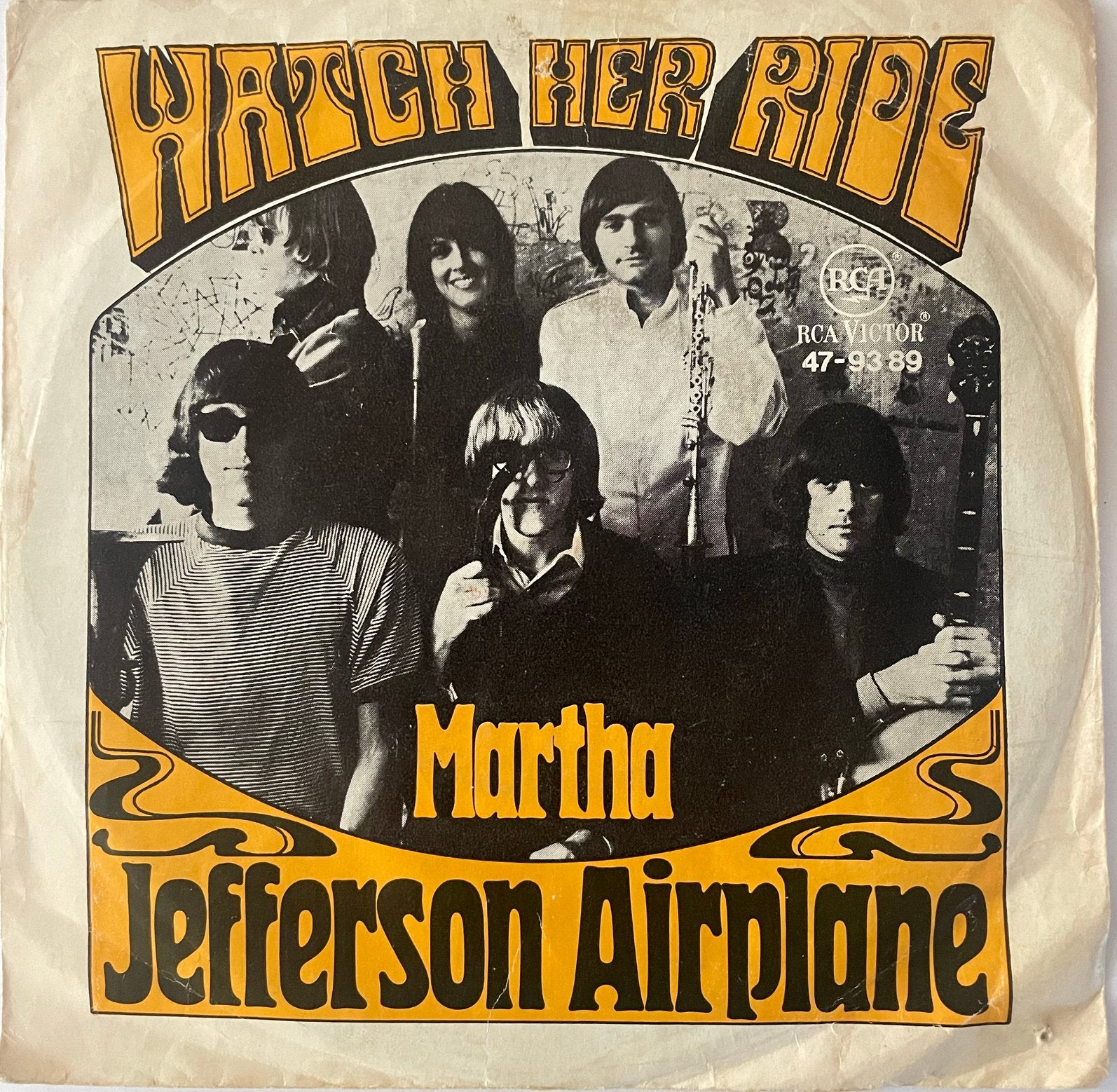 Jefferson Airplane - Watch her ride / Martha, Cd's en Dvd's, Vinyl Singles, Verzenden, Zo goed als nieuw, Pop