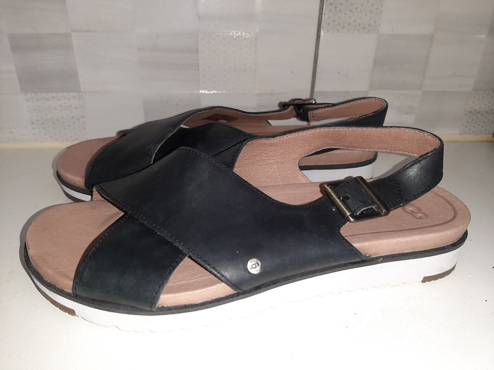 UGG sandalen nieuw, UGG, Verzenden, Zwart, Nieuw